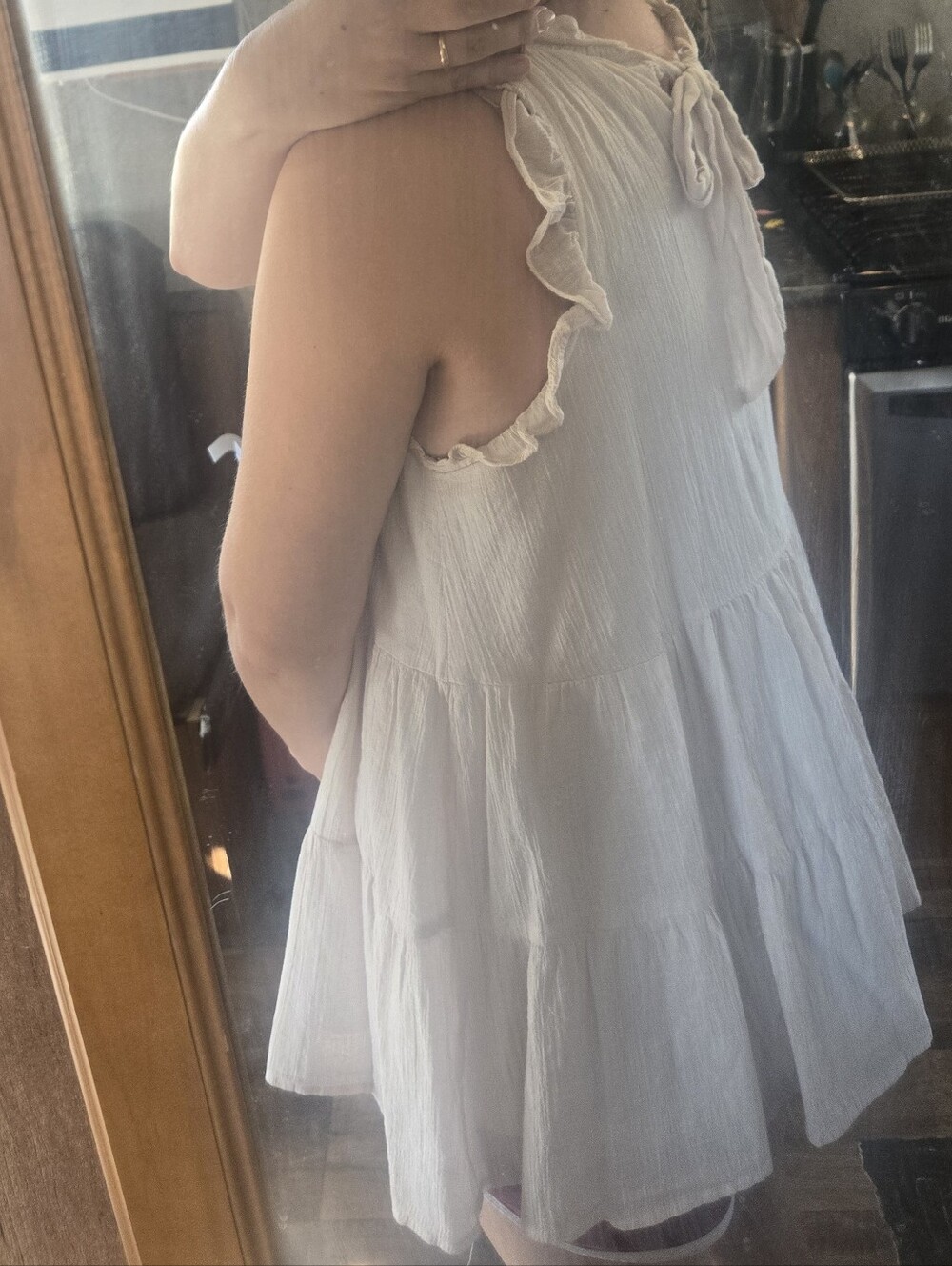 Cream Ruffle Tiered Top - Picture 7 of 7
